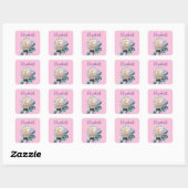 Sticker Carré Paix de Peony (Feuille)