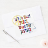 Sticker Carré Paix et justice (Enveloppe)