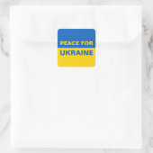 Sticker Carré Paix pour l'Ukraine Pavillon ukrainien (Sac)