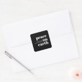 Sticker Carré Paix sur Terre Noël Moderne Personnalisé (Enveloppe)