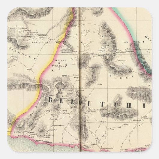 Sticker Carré Pakistan, Asie 80 (Devant)