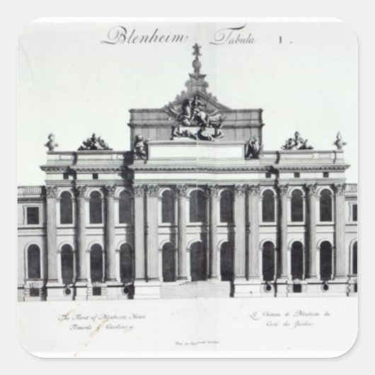 Sticker Carré Palais de Blenheim (Devant)