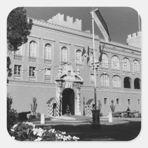Sticker Carré Palais princier de Monaco Principauté vintage