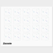 Sticker Carré Pale Snowflakes (Feuille)