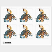 Sticker Carré Paléolithique (Feuille)