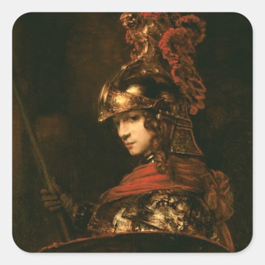 Sticker Carré Pallas Athena ou, figure blindée, 1664-65 (Devant)