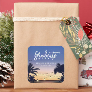 Sticker Carré Palm Beach String Lights Graduate Graduate Graduat
