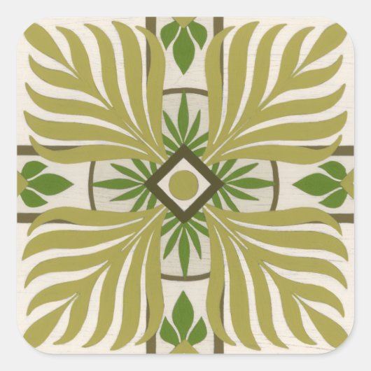 Sticker Carré Palm Motif II non incorporé (Devant)