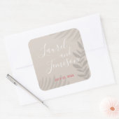 Sticker Carré Palm ombragé Tan (Enveloppe)