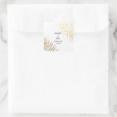 Sticker Carré Palm Tree Foliage Gold Foil Feuilles Mariages 2022 (Sac)