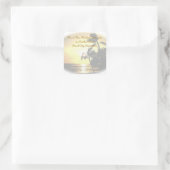 Sticker Carré Palm Tree Ocean Sunset Adresse de retour (Sac)