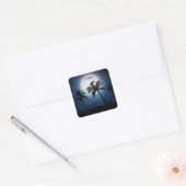 Sticker Carré Palm trees in the moonlight (Enveloppe)