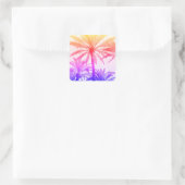 Sticker Carré palmier tropical dans l'ambiance estivale rétro né (Sac)