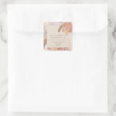 Sticker Carré Pampas Grass | Hydrangeas Adresse de retour (Sac)