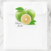 Sticker Carré Pamplemousse blanc (Sac)