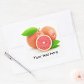Sticker Carré Pamplemousse rose (Enveloppe)