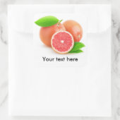 Sticker Carré Pamplemousse rose (Sac)