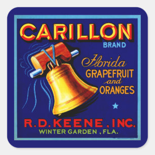 Sticker Carré Pamplemousses de la Floride de carillon