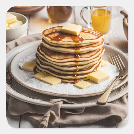 Sticker Carré Pancakes (Devant)