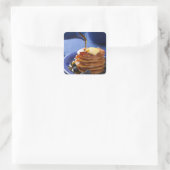 Sticker Carré Pancakes au sirop et aux bleuets (Sac)