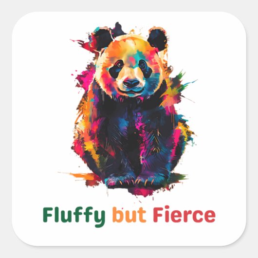 Sticker Carré panda (Devant)