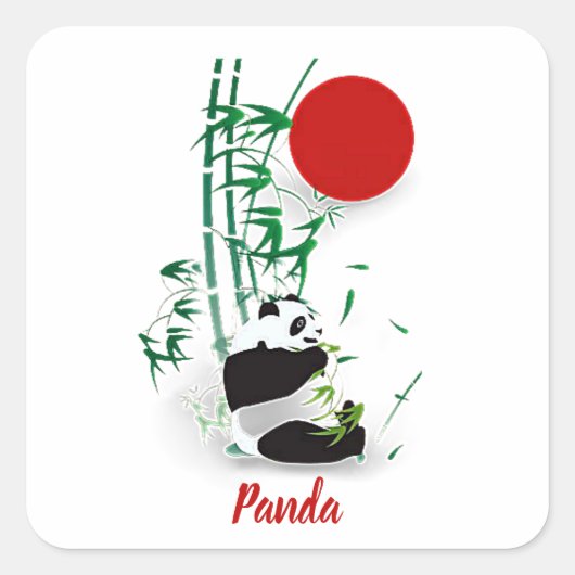 Sticker Carré Panda (Devant)