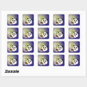 Sticker Carré Panda (Feuille)