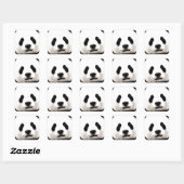 Sticker Carré Panda (Feuille)
