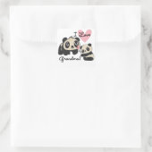 Sticker Carré Panda Bears I Love Grandma (Sac)