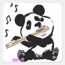 Panda de lecture de flute