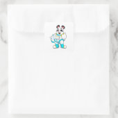Sticker Carré Panda en astronaute avec costume (Sac)