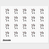 Sticker Carré Panda en forme avec bandeau (Feuille)