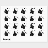Sticker Carré Panda noir et blanc (Feuille)
