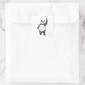 Sticker Carré Panda with Tulip (Sac)