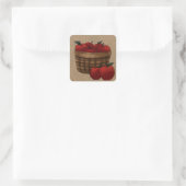 Sticker Carré Panier de pommes (Sac)