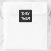 Sticker Carré Panne informatique Pronoms They Them (Sac)