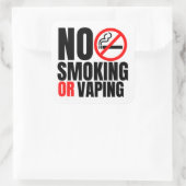 Sticker Carré Panneau chambre hôtel non fumeur (Sac)