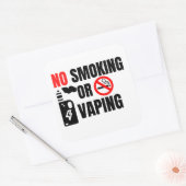 Sticker Carré Panneau chambre hôtel non fumeur (Enveloppe)