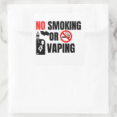 Sticker Carré Panneau chambre hôtel non fumeur (Sac)