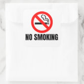 Sticker Carré Panneau chambre hôtel non fumeur (Sac)