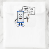 Sticker Carré Panneau Chauffage à eau chaude (Sac)