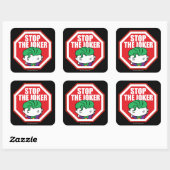 Sticker Carré Panneau Chibi "Stop The Joker" (Feuille)