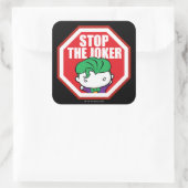 Sticker Carré Panneau Chibi "Stop The Joker" (Sac)