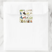 Sticker Carré Panneau d'alphabet chinois (Sac)