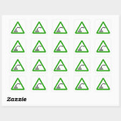 Sticker Carré Panneau d'avertissement de passage de robot (Feuille)