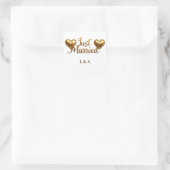 Sticker Carré Panneau de célébration de mariage avec écriture do (Sac)