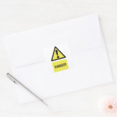 Sticker Carré Panneau de danger jaune (Enveloppe)