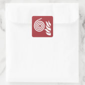 Sticker Carré Panneau de sécurité du tuyau d'incendie (Sac)