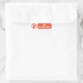 Sticker Carré Panneau de sécurité pour eau non potable (Sac)