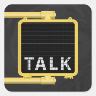 Sticker Carré Panneau de signalisation New York Crosswalk